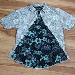 Hawaiian Floral 100% Cotton Shirt, Men's M